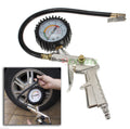 220psi Dial Air Pressure Guage Meter Tire Inflator Inflating Gun w/Flexible Hose