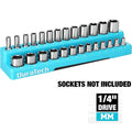 Duratech Magnetic Socket Organizer 1/4" Drive Metric Socket Holder