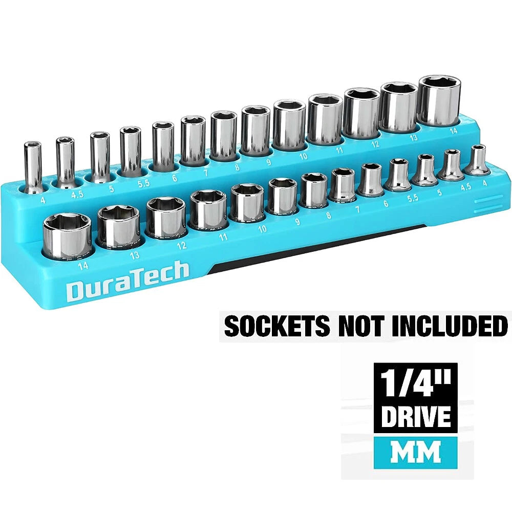 Duratech Magnetic Socket Organizer 1/4" Drive Metric Socket Holder