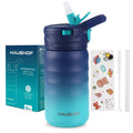 HAUSHOF 12 oz Stainless Steel Kids Water Bottle Vacuum Double Wall