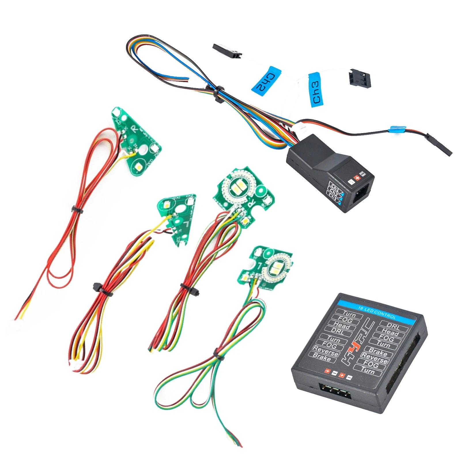 Upgrade Linkage Light Group Lamp Kit For Rover Traxxas Trx-4 1:10 Rc