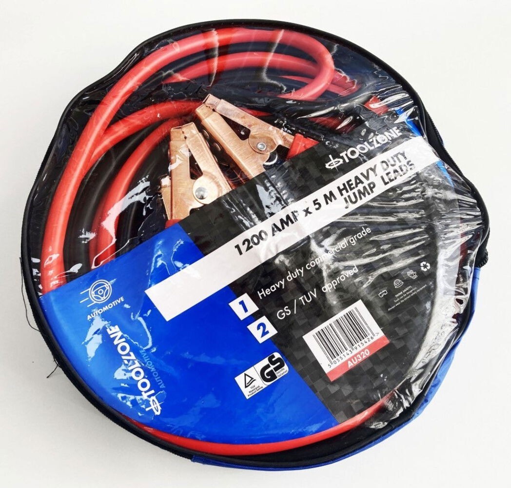 Toolzone Jump Leads / Booster Cables 1200 Amp Heavy Duty 14mm cables 5