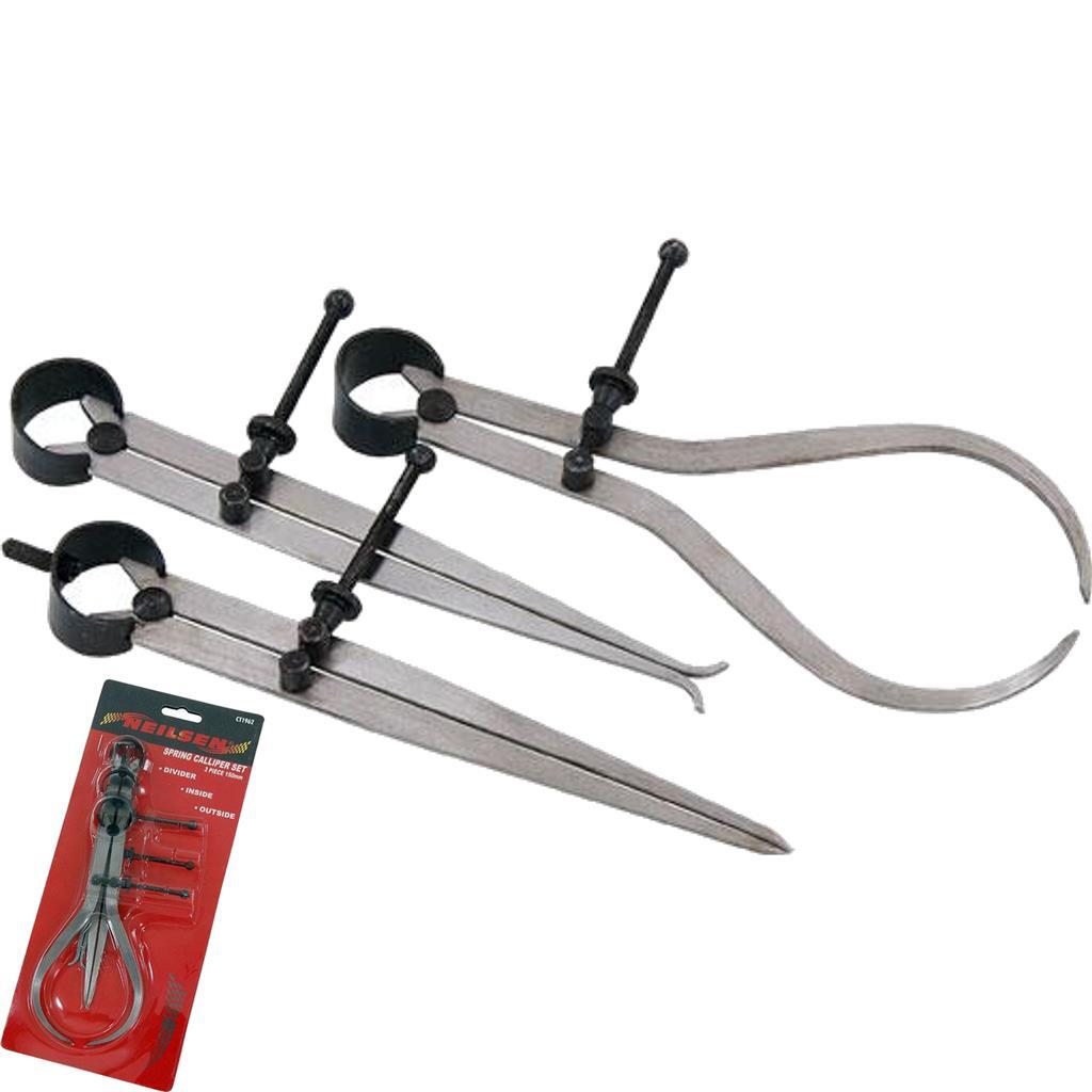 Neilsen 3PC Spring Calipers Internal External Dividers Dividing