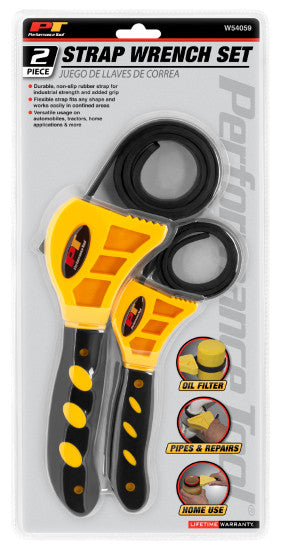 Performance Tool 3/8" to 6-1/2" Strap Wrench Set by Performance Tool
