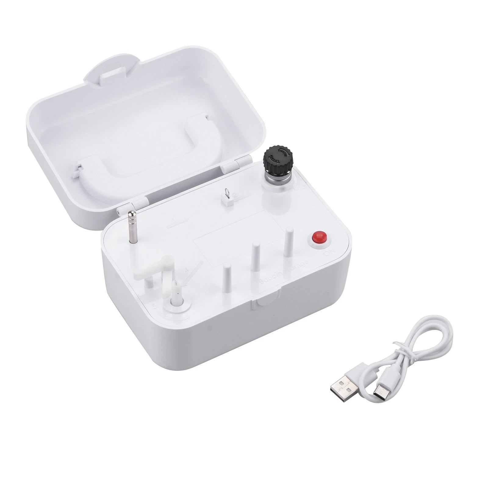 Durable White Portable Abs Electrical Bobbin Winder Tool For Sewing