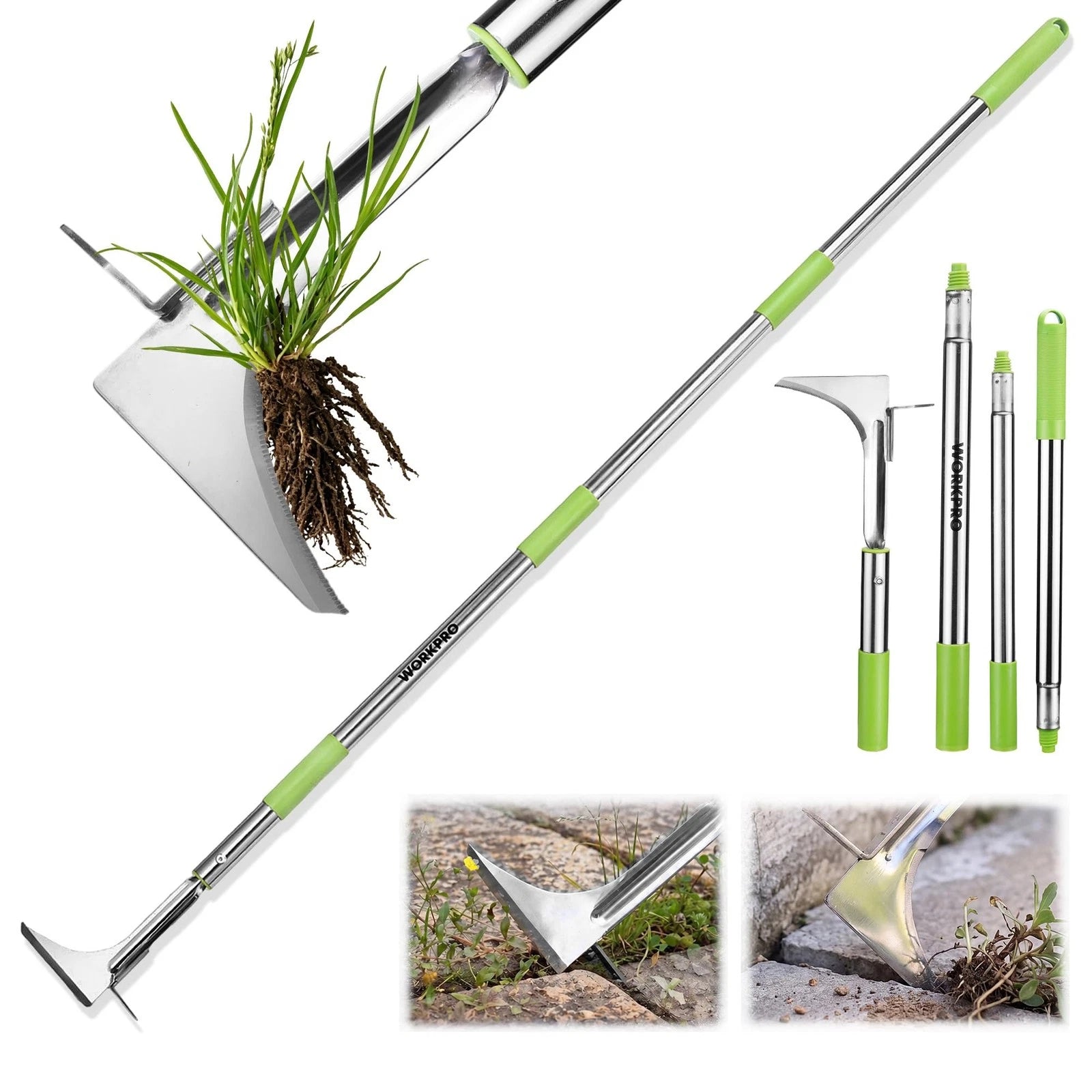 Workpro Crack Weeder, Crevice Weeding Tool W/ Adjustable Handle