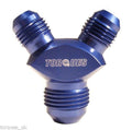 AN -12 (12AN) To 2 x AN -10 (10AN) Billet Y Block Adapter Fitting