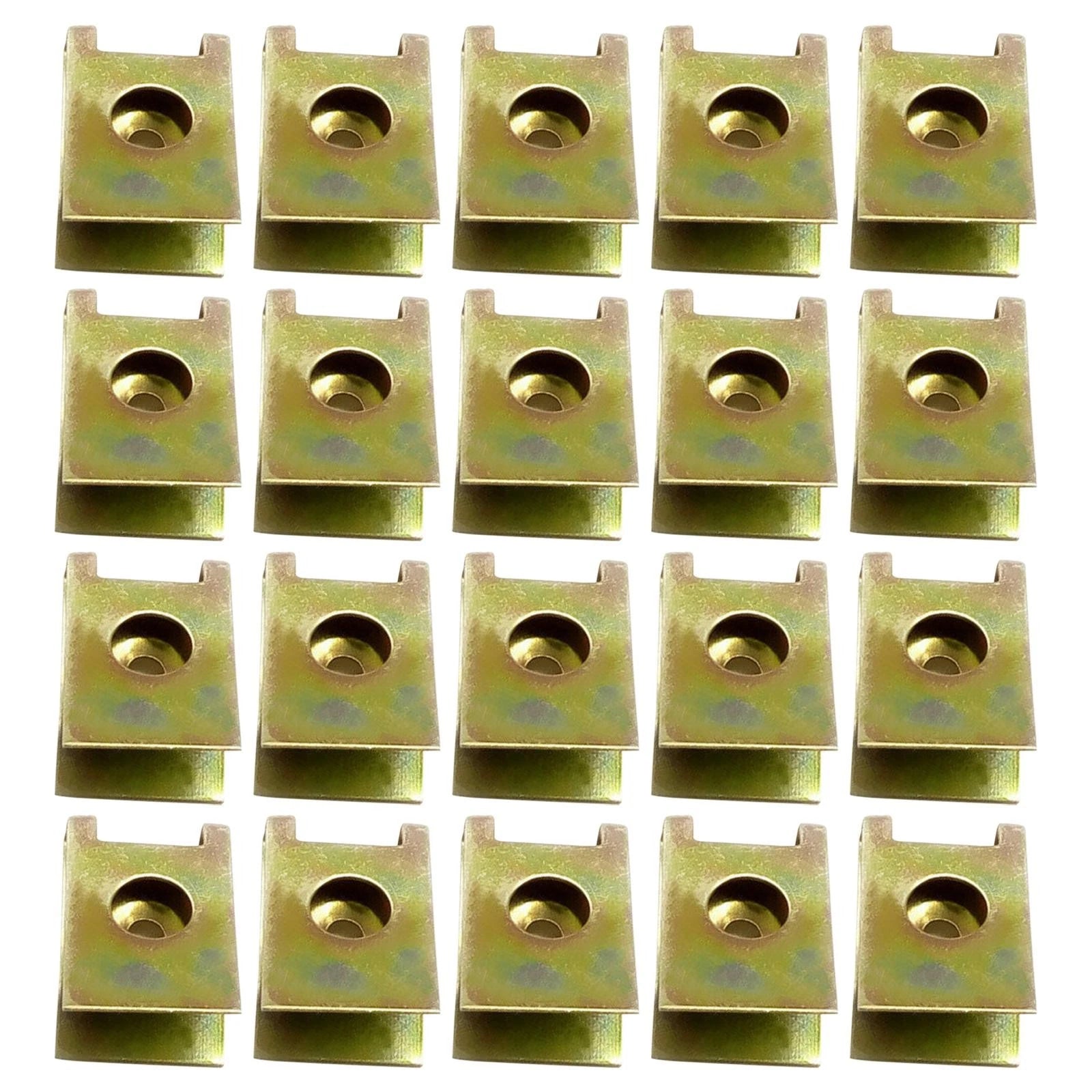 Universal Car Body Door Fender Panel Fastener U Type Nuts Gasket Clips