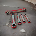 5pc SAE Ratcheting Double Box End Wrench Set by Unbranded