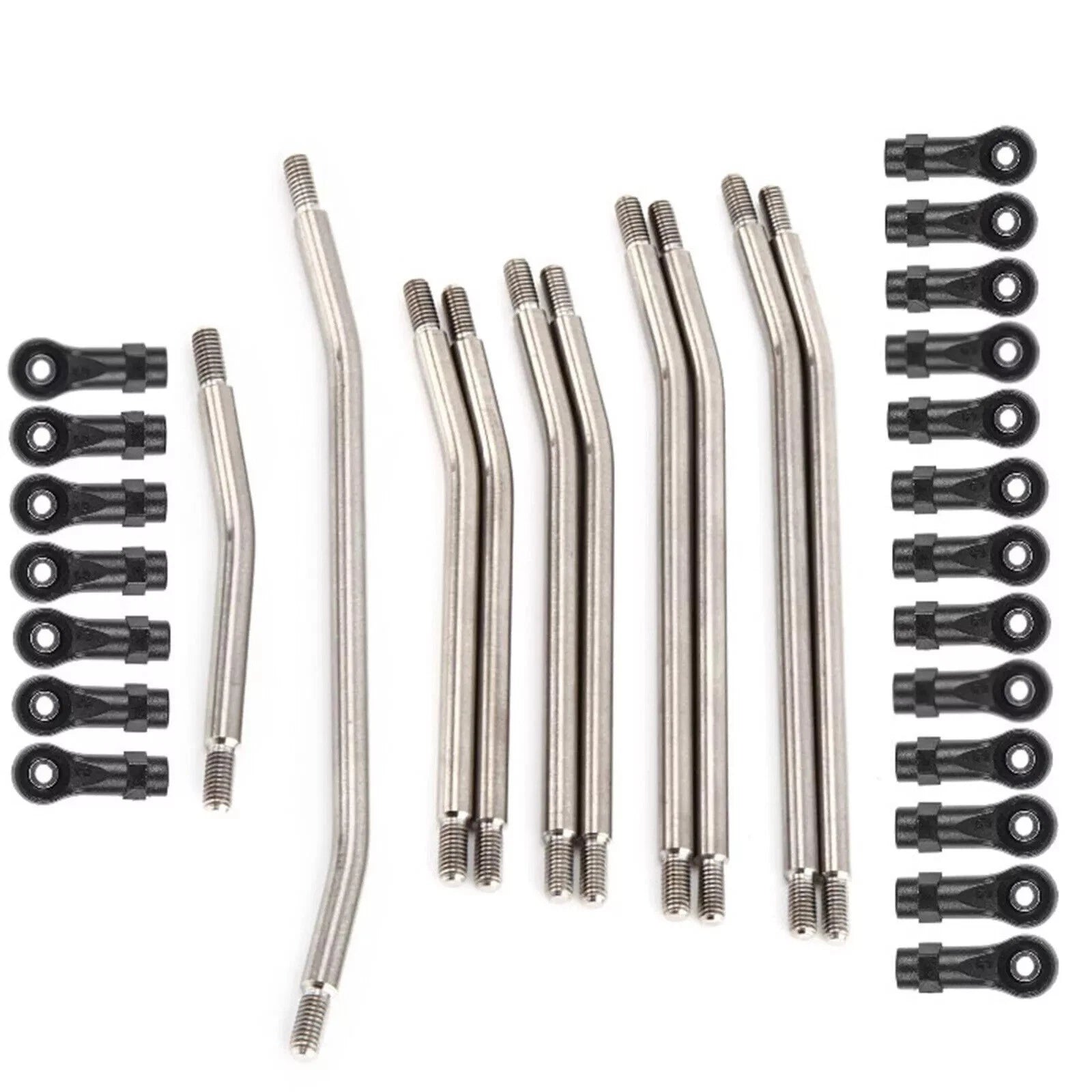 Metal Steering Rod Link Linkage Set 313mm For 1:10 Scx10 Ii 90046 Rc