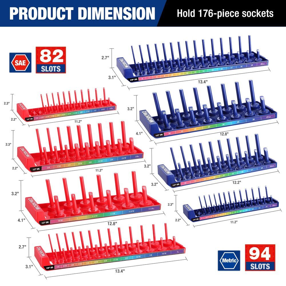 8PC Socket Organizer Set