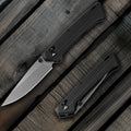 FLISSA Pocket Knife Folding Knife with D2 Steel Blade G10 Handle Shaft Lock USA