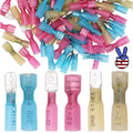 Electrical Heat Shrink Male Female Spade Wire Connectors Terminals Set