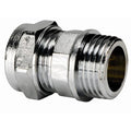 Chrome Compression Male Iron Straight Coupler