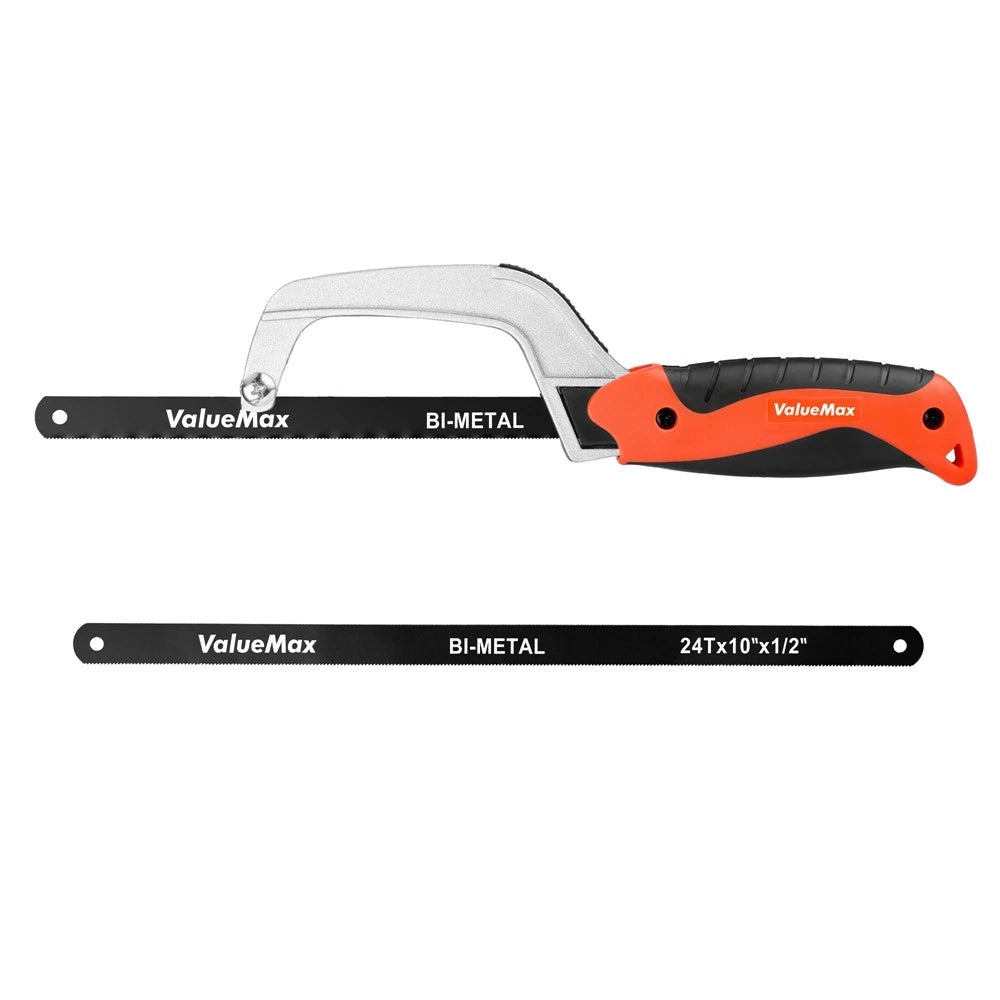ValueMax 10" Mini Hacksaw Metal Saw Aluminum Compact Hack Saw Extra 1Piece Blade