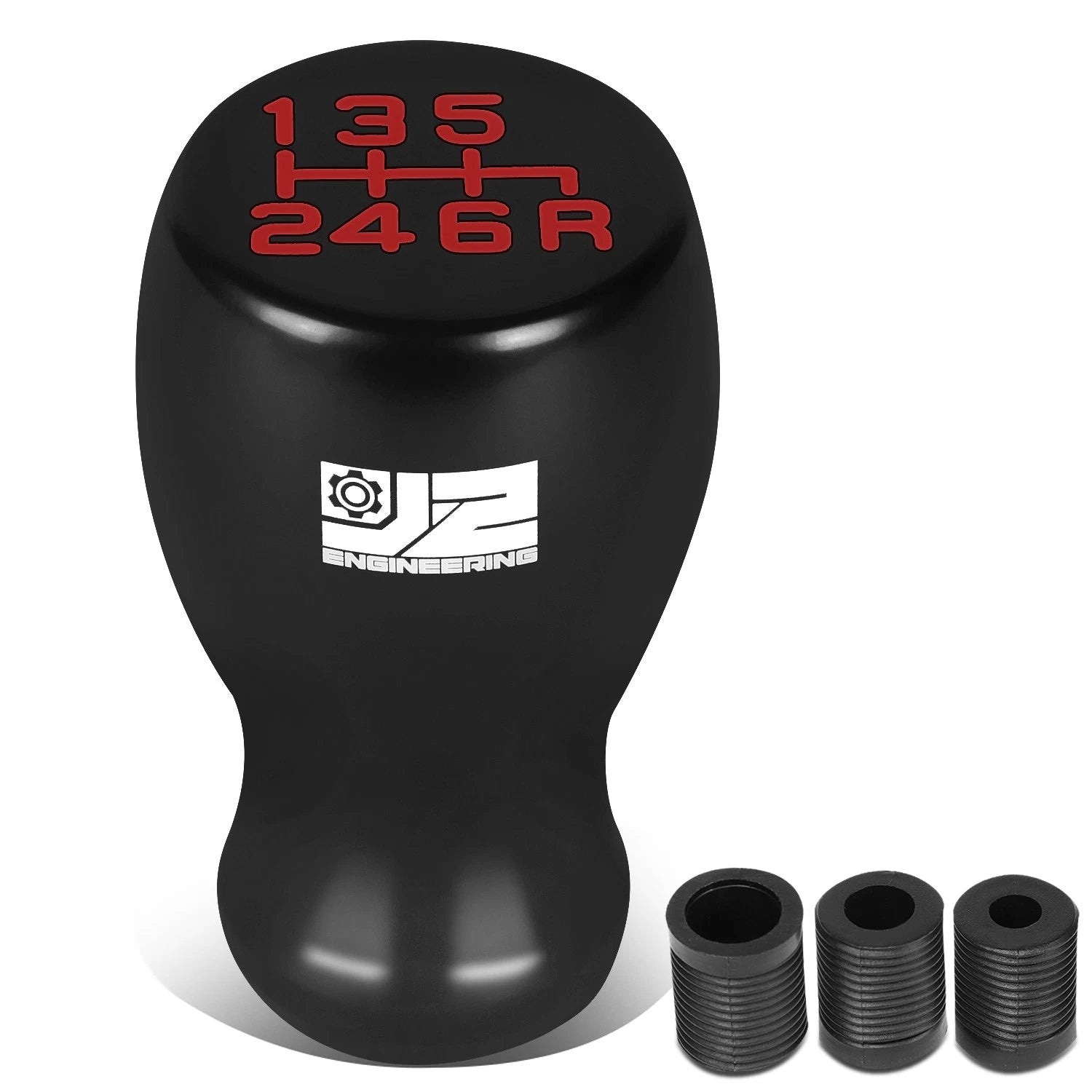 J2 Universal Aluminum Shift Knob Black Flat Top | Built Supply Co