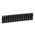 Capri Tools 3/8 In. Drive Deep Impact Socket Set, 6-point, Metric,