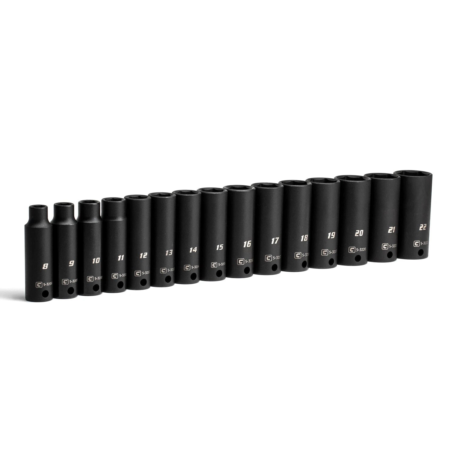 Capri Tools 3/8 In. Drive Deep Impact Socket Set, 6-point, Metric,