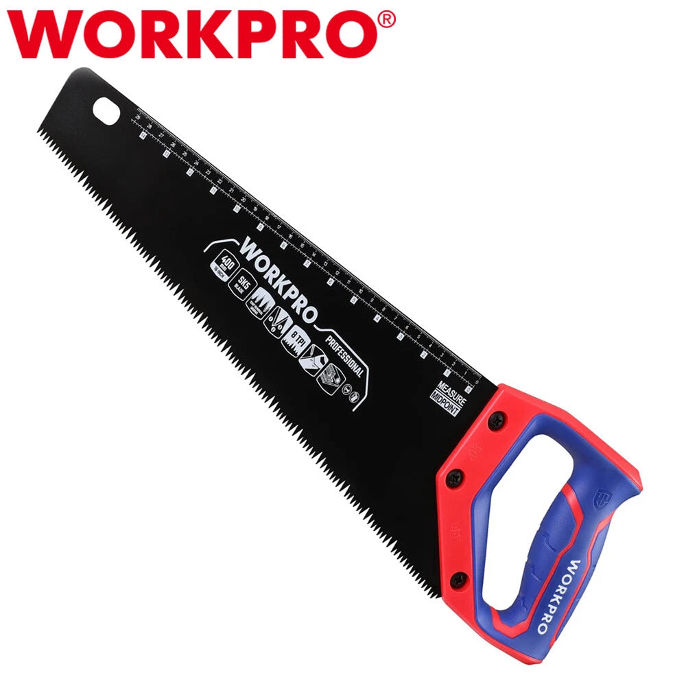 WORKPRO 16-Inch Hand Saw Universal Handsaw Anti-rust Wood Saws w/Non-Slip Handle