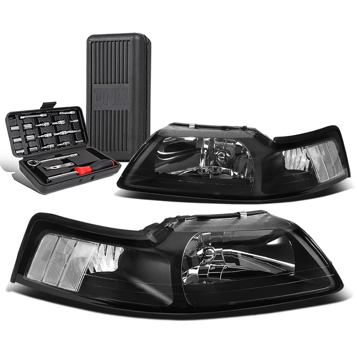 For 1999-2004 Ford Mustang Pair Black/clear Corner | Built Supply Co