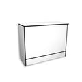 Wrap Counter 48"l X 20"d X 38"h, Flat Top | White Black Trim