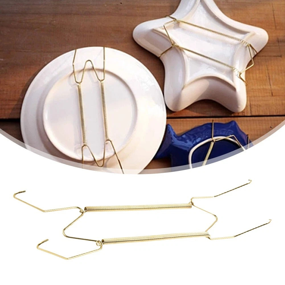 5-sizes Wall Display Invisible Dish Hangers Adjustable Plate Spring