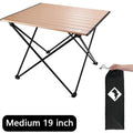Villey 19" Folding Beach Table Ultralight Aluminum Table Portable