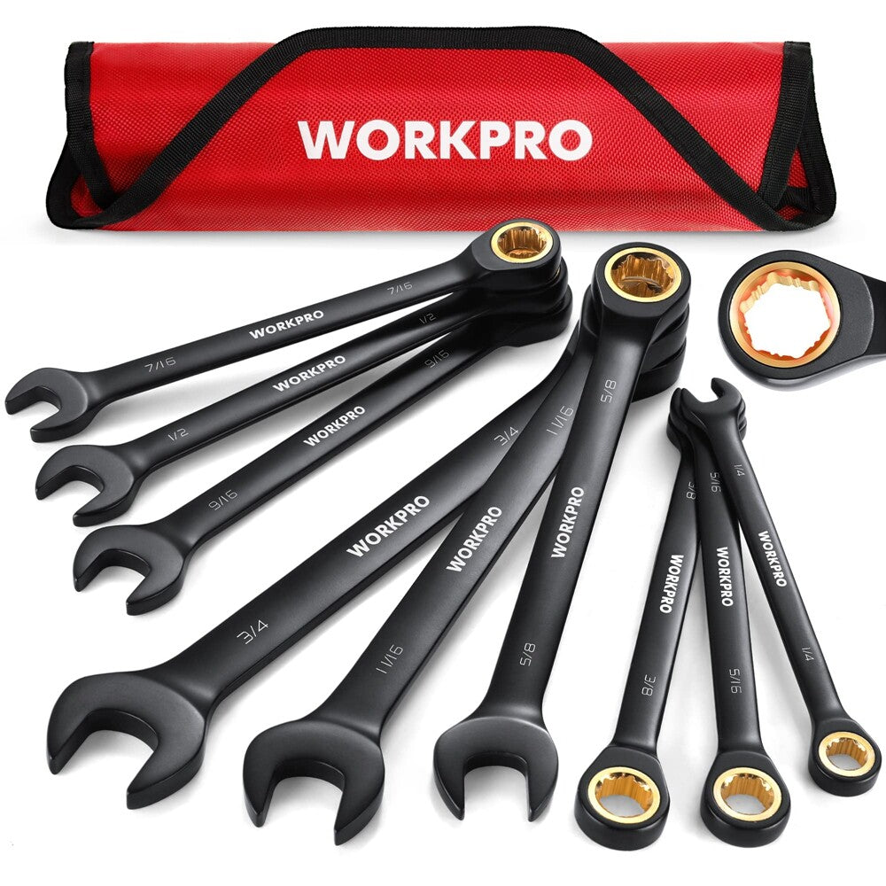 WORKPRO 9-Piece Ratcheting Wrench Set by WORKPRO