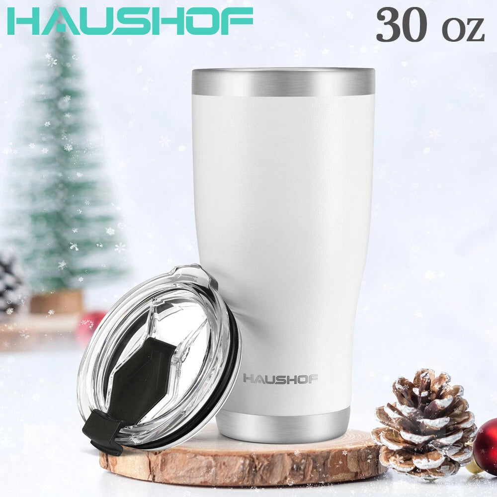 Haushof 30 Oz Travel Mug Tumbler Vacuum Insulated Tumbler Water Cup
