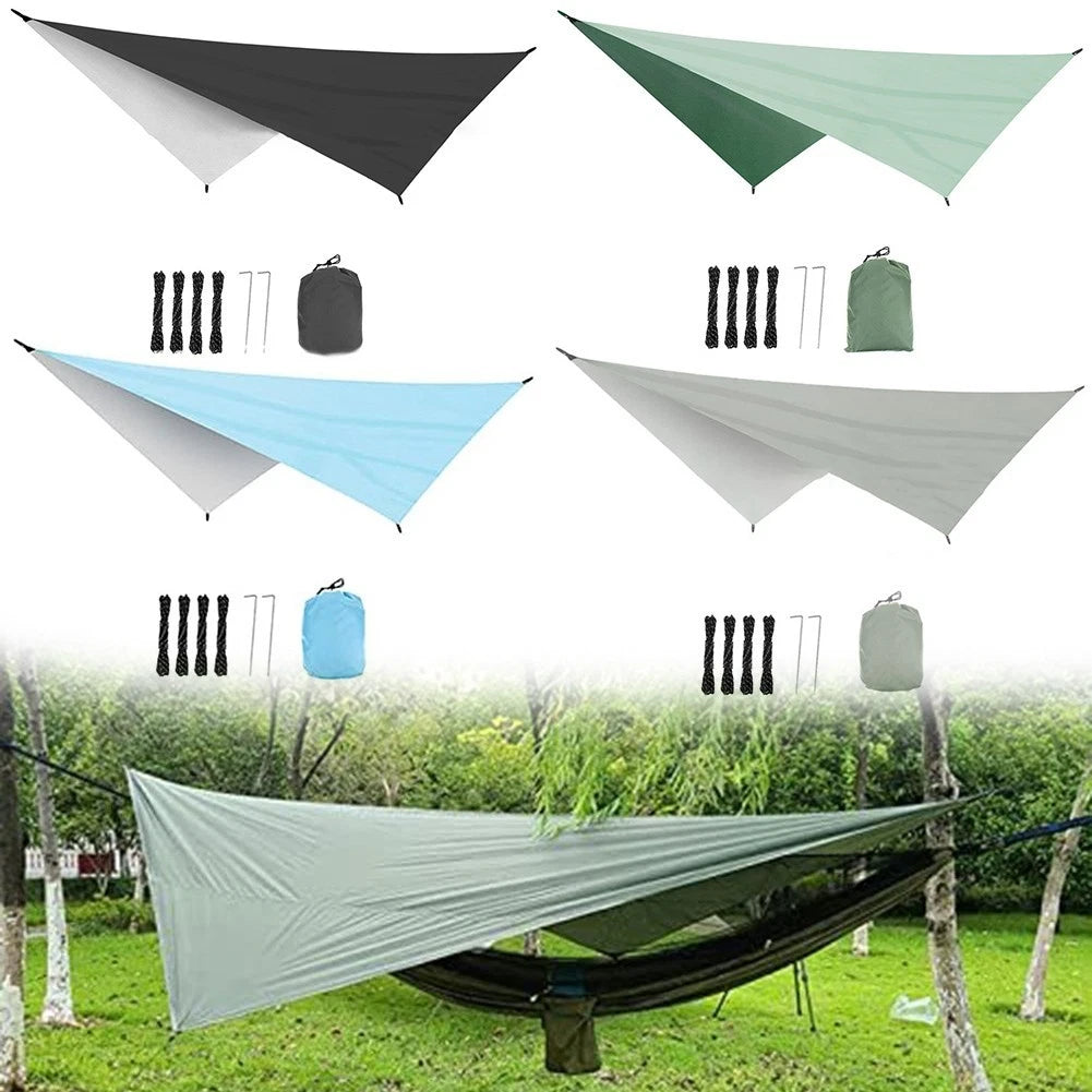 Ultralight Camping Tarp With Reinforced Corners For Enhanced