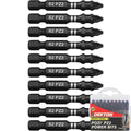 Dekton 10pc Pozi S2 Steel Impact Drive Power Bits
