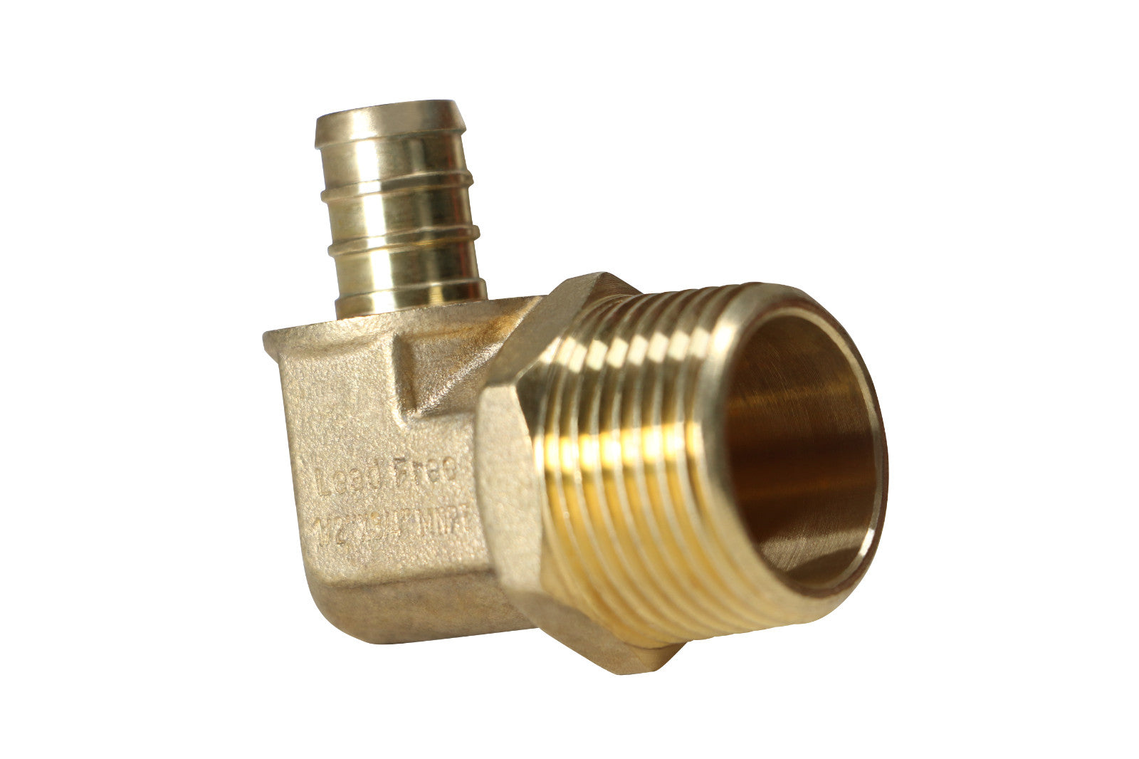 100 Pack XFITTING 1/2" Pex B X 3/4"Male NPT Elbow Brass