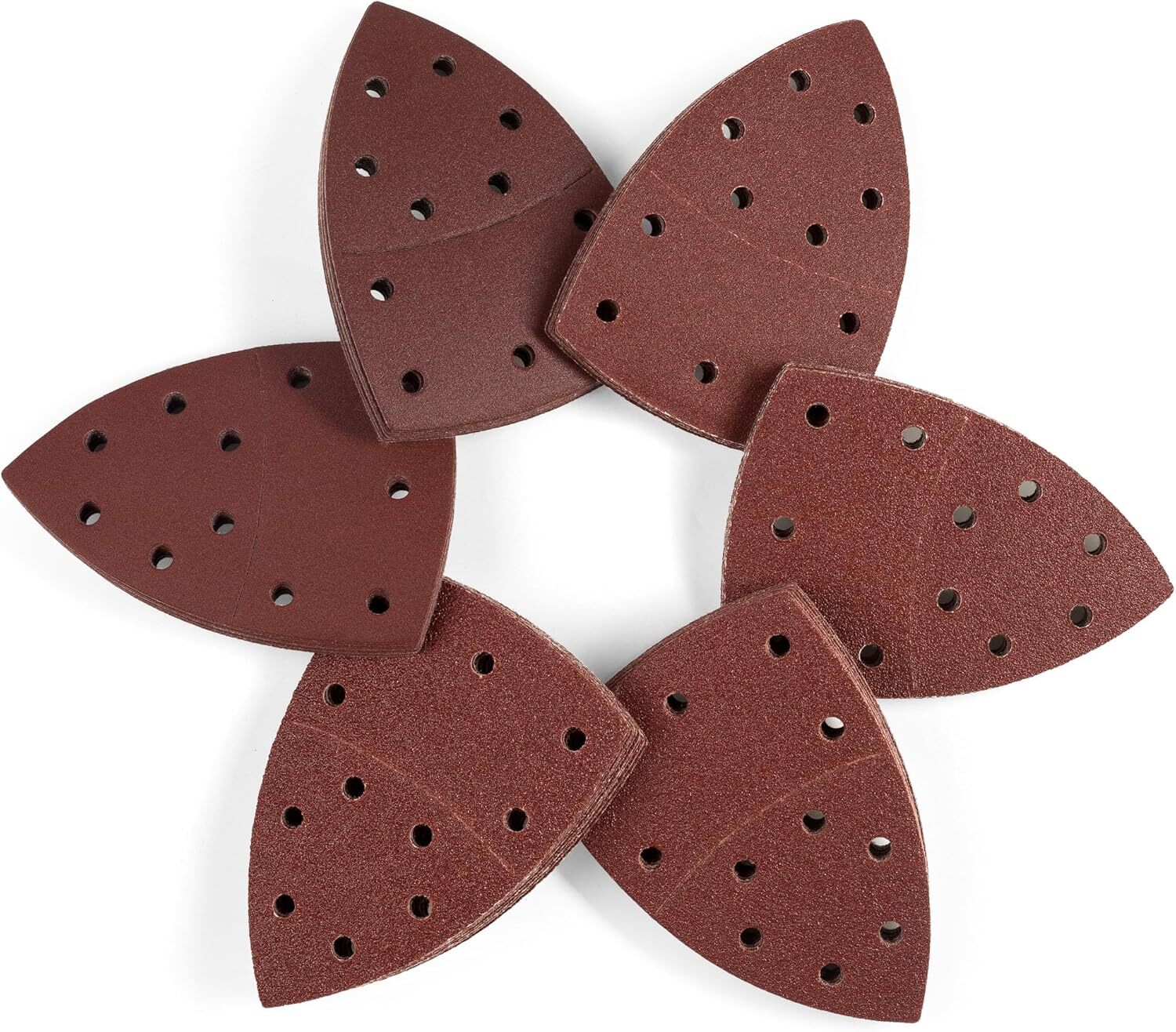 50 PCS Mouse Sander 11 Holes Detail Palm Sanding Sheet Hook and Loop