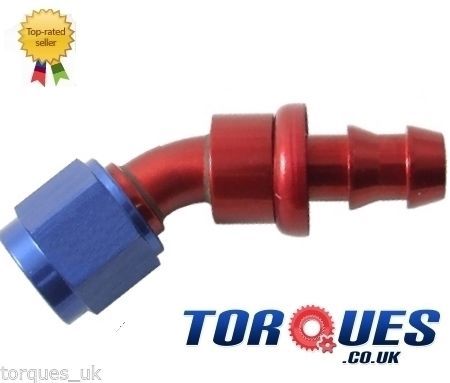AN -8 (-8 JIC AN8 8AN) 30 Degree Push-On Socketless Hose Fitting