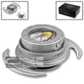 Nrg 6-hole Steering Wheel Silver Quick Release Hub Adapter Kit Gen-3
