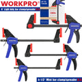 8PCS Quick Grip Woodworking Clamp Set Light Duty