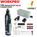 WORKPRO 12V Cordless Rotary Tool Kit 5 Speeds Engraver Sander Polisher