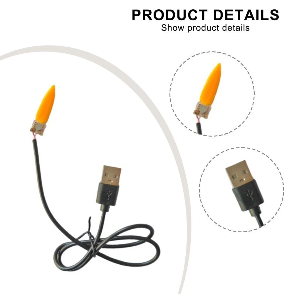 Usb 5V Candle Flame Led Lamp Simulated Flicker Portable Usb Home