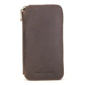 Genuine Leather Watch Box Zipper Storage Case Retro Wristwatch