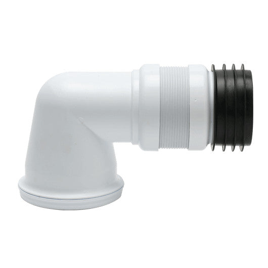KwickFit WC Bent Connector Flexible 110mm
