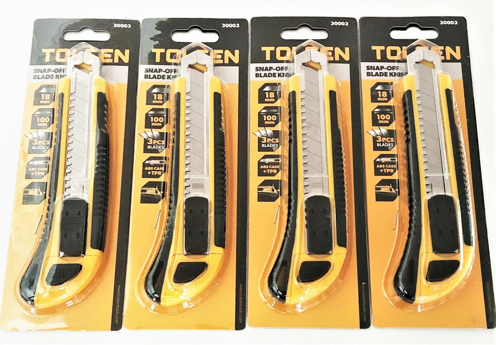 4 Tolsen Large Snap Off Utility Knife Knives Cutters 18mm Breakaway