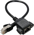 RJ45 Male to Female Ethernet Network Screw Panel Mount Extension Cable