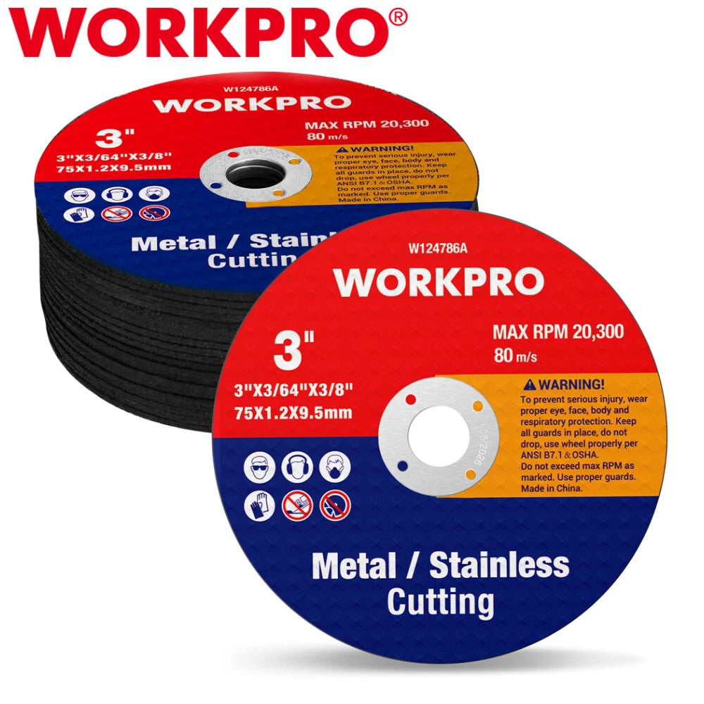 Workpro 20-packs Cut-off Wheels 3 X 3/8-inch Metal&stainles<wbr/>s