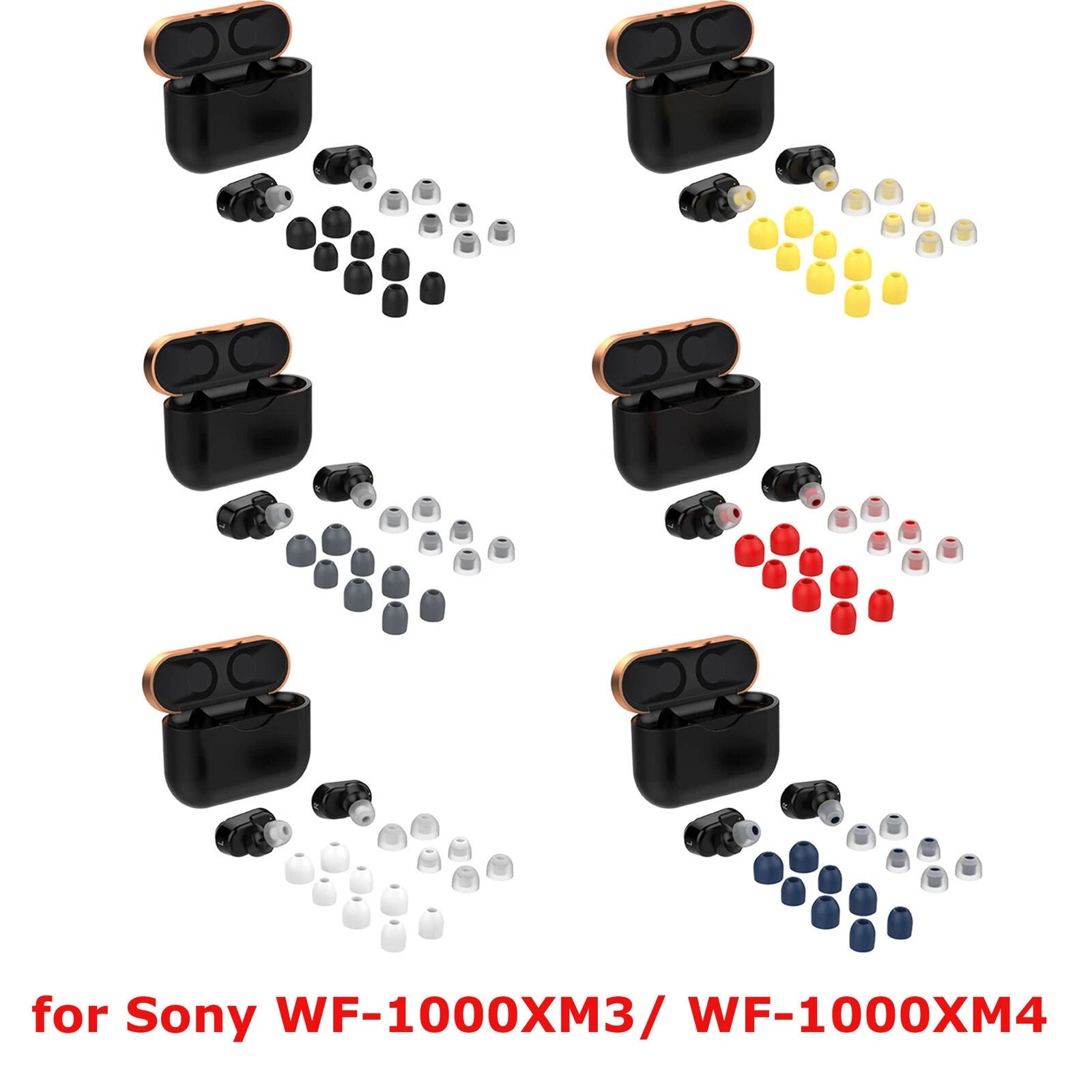 7pair Silicone Ear Bud Tips Earphone Pads Cover For Sony Wf-1000xm3/