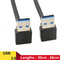 USB 3.0 Type A Right Angle Male Data Cable