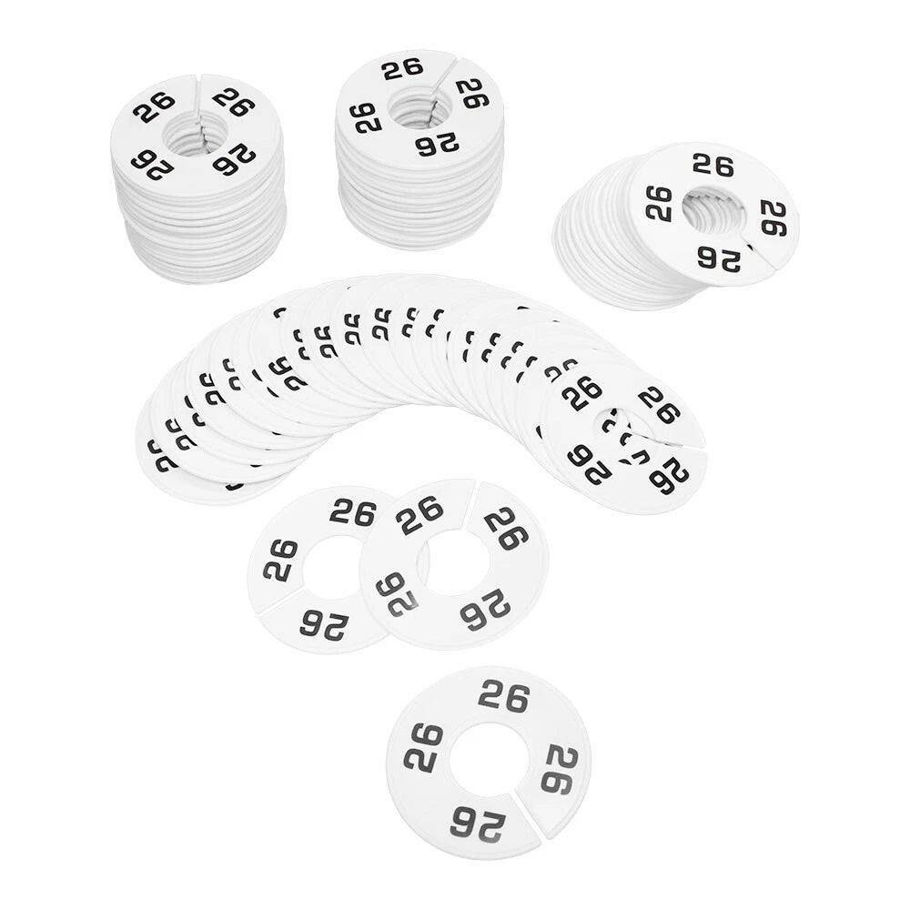 Hangers Retail Clothing Rack 3-1/2" Round Plastic Size 26 Dividers