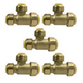 XFITTING 3/4" x 1/2" Push Fit Reducing Tee 5 Pack