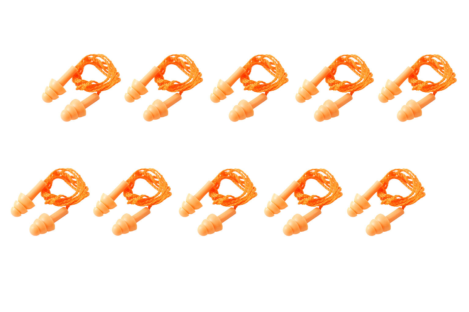 10x Soft Silicone String Corded Ear Seal Earplug Motor Travel Noise