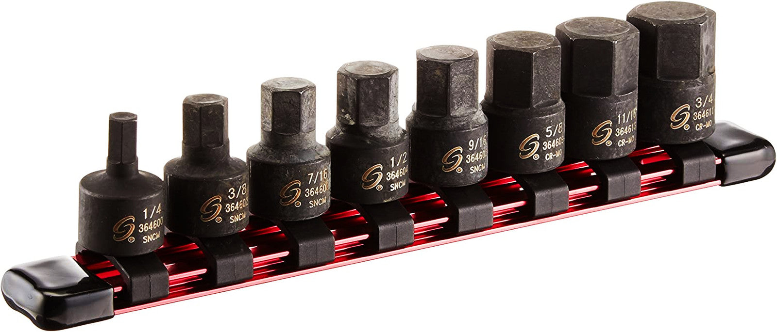 Sunex Tools 8pc Impact Stubby Hex Allen Socket Set - 3/8" Drive SAE by Sunex Tools