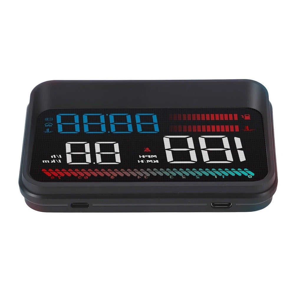 Hud For Vehicle Obd2 Interface Real Speed Rpm Fuel Usage Display